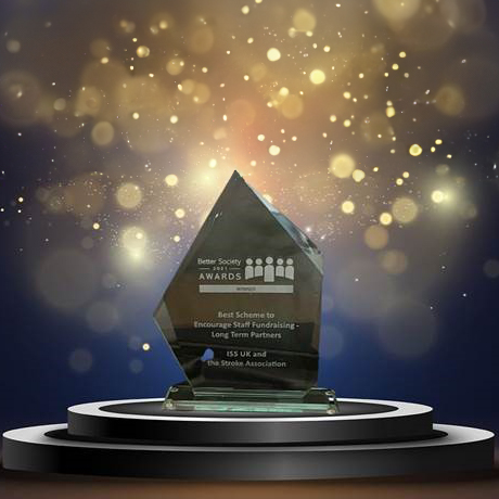 Better society glass trophy award for ISS uk