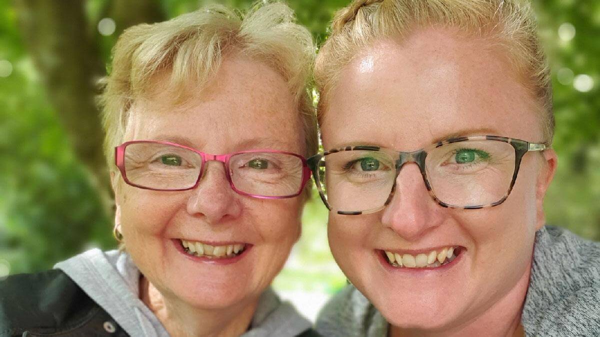 Stroke Association's Carly with her mother, Jan