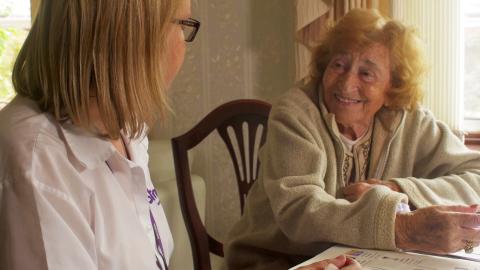 Image of Lisa and Mary from the Thriving After Stroke video