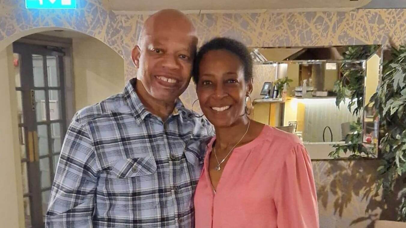 Stroke survivor Robert with his wife, Nova