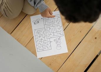 paper with maze
