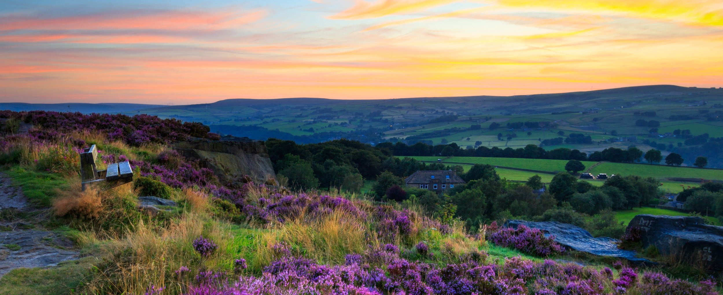 image of a countryside sunset