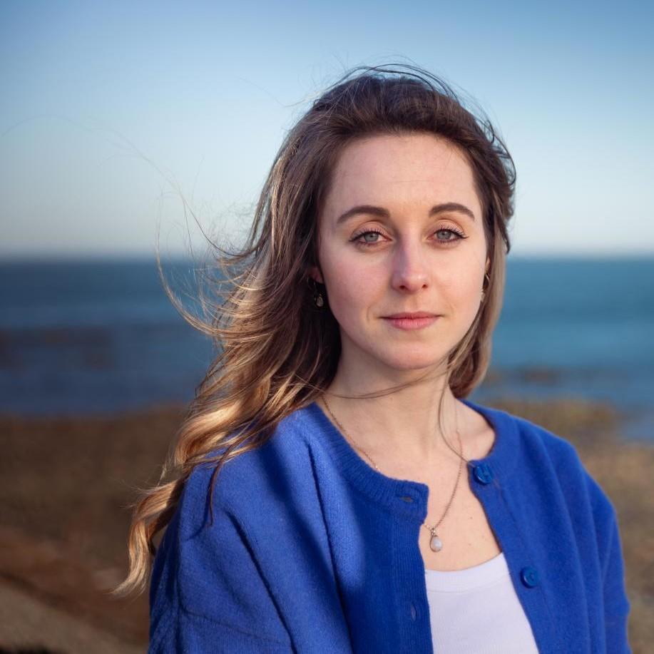 Vicki, a stroke survivor, looking directly at the camera