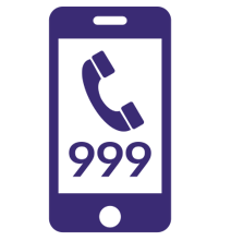 An icon of phone calling 999
