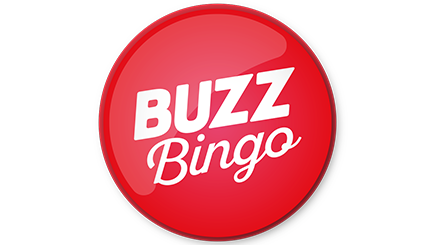 Buzz bingo logo red circular background