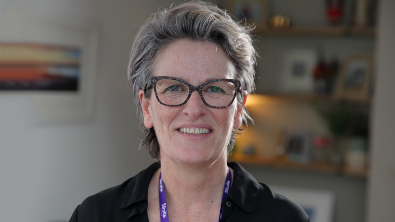 Stroke cordinator Debs at home 