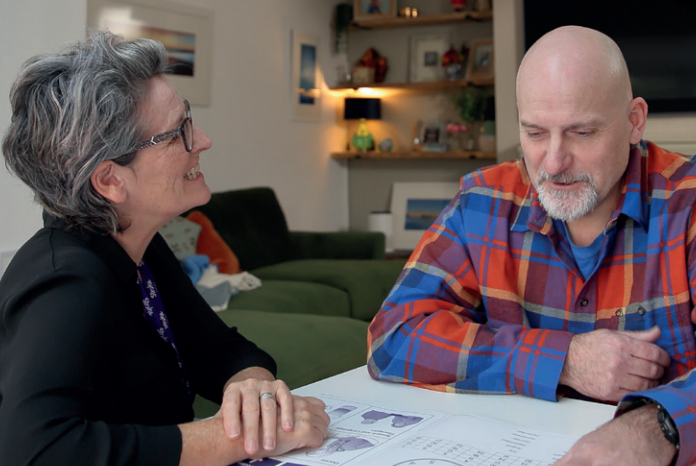 Stroke Association Coordinator Debbie at work
