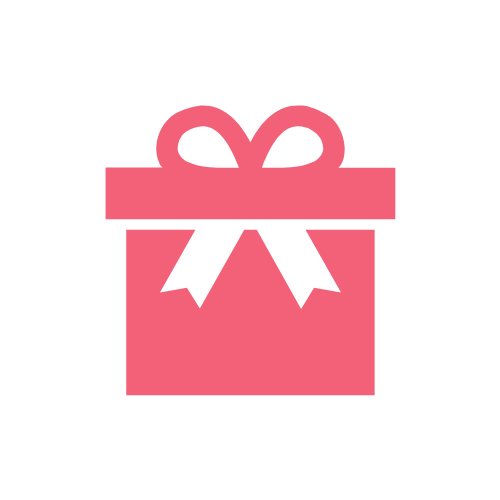 Christmas present icon in pink
