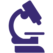 Small purple microscope icon