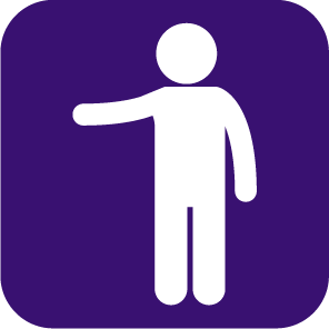 show and tell purple icon