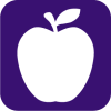 Apple thumbnail, purple background