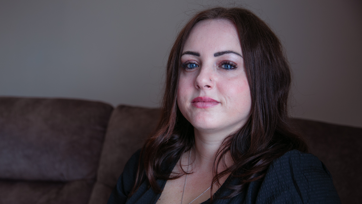 Stroke survivor, Angharad, at home 