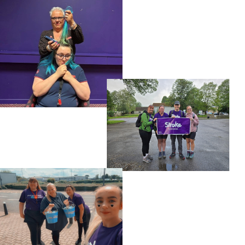 Montage of pictures of buzz bingo fundraisers