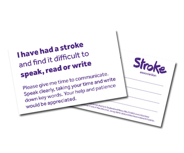 Stroke communication card